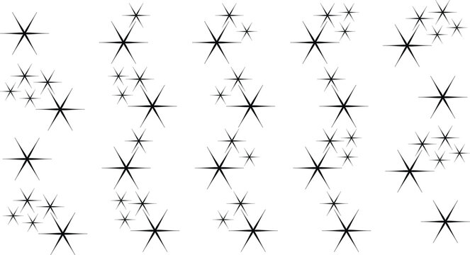 Set of sparkle star icons. Abstract sparkle icon, shine icon, clean icon, flash icon, star shape vector	