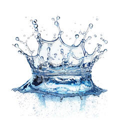 Crown water Liquid splash white background