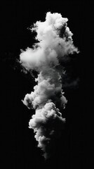 smoke effect on black background in monochrome