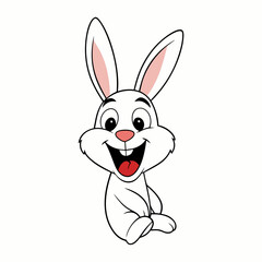 Rabbit Bunny vector art illustration