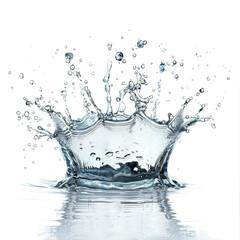 Crown water Liquid splash white background