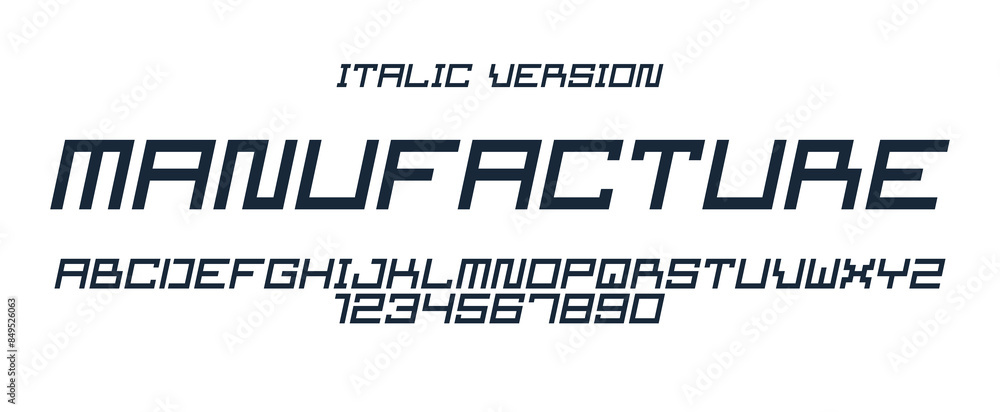 Poster minimal geometric cyberpunk font, vector typeface in geometry minimalist square style, future techno