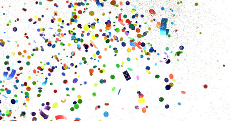 silver confetti explosion festive background