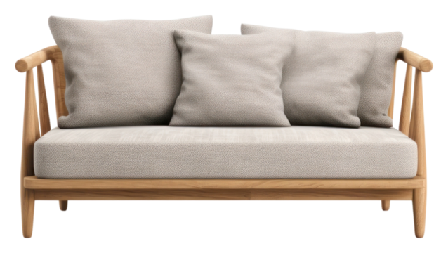 PNG Japandi sofa furniture cushion pillow