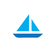 Boat icon on white background
