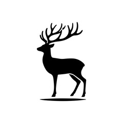 deer silhouette vector illustration