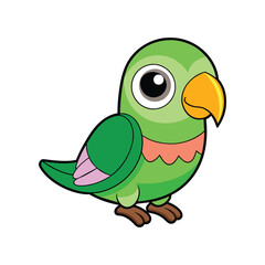 funny parrot on a branch