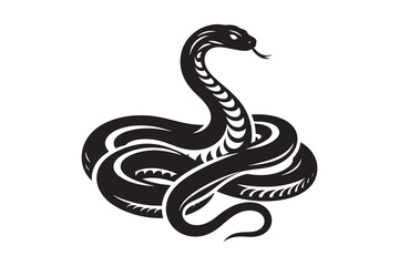 Naklejka premium Snake Silhouette Vector Illustration
