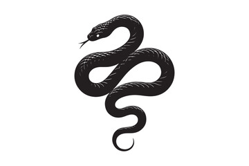 Snake Silhouette Vector Illustration