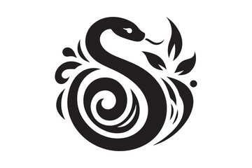 Fototapeta premium Snake Silhouette Vector Illustration