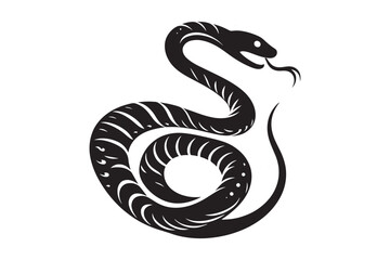 Fototapeta premium Snake Silhouette Vector Illustration