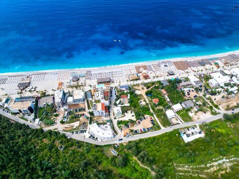 Image of Dhermi beach in southern Albania and the beautiful Albanian Riviera. 