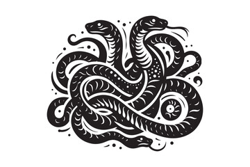 Snake Silhouette Vector Illustration