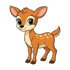 illustration of a cartoon deer