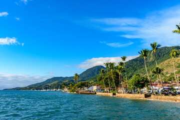 Coastal region of the beautiful city of Ilhabela on the north coast of Sao Paulo
