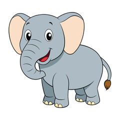 vector elephant cartoon illustration