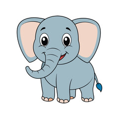 vector elephant cartoon illustration