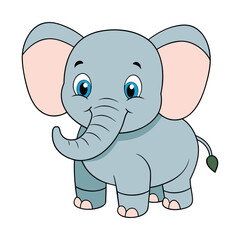 vector elephant cartoon illustration