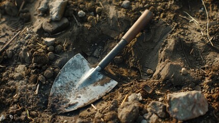 Fototapeta premium Creating a Farming Tool Called Spade Kassi Phora