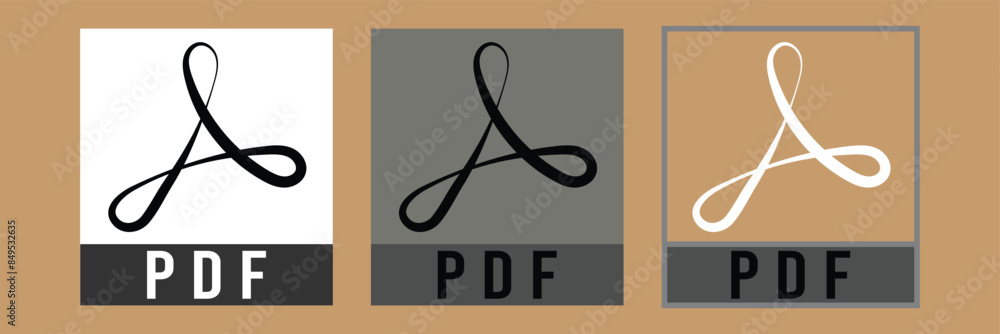 Sticker PDF vector icon