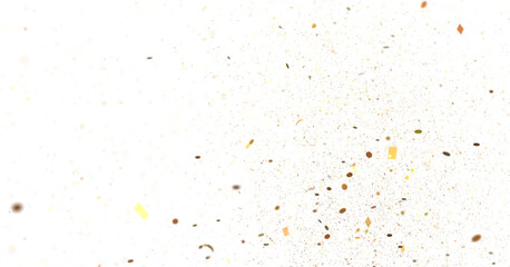 Sparkling Jubilation: Breathtaking 3D Illustration of Sparkling gold Confetti Celebration