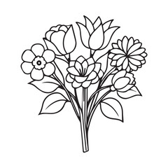 hand drawn flowers