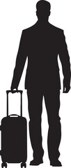 man with suitcase Silhouette