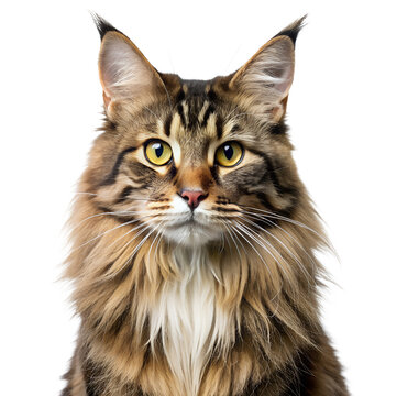 Portrait Of Majestic Maine Coon Cat