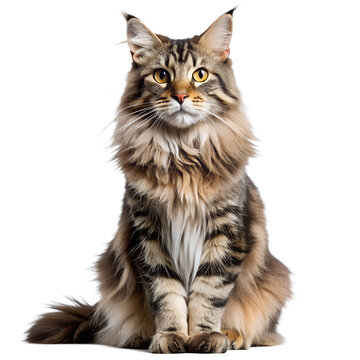 Portrait Of Majestic Maine Coon Cat