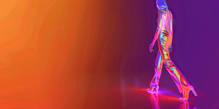 Fashion (Disco Fashion): A figure wearing disco attire, symbolizing the glamorous fashion of the disco era