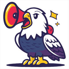 Parrot flat vector illustration Parrot cartoon vector illustration