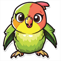 Parrot flat vector illustration Parrot cartoon vector illustration