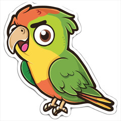 Parrot flat vector illustration Parrot cartoon vector illustration