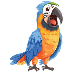 Parrot flat vector illustration Parrot cartoon vector illustration