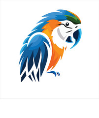 Fototapeta premium Parrot flat vector illustration Parrot cartoon vector illustration