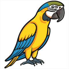Parrot flat vector illustration Parrot cartoon vector illustration