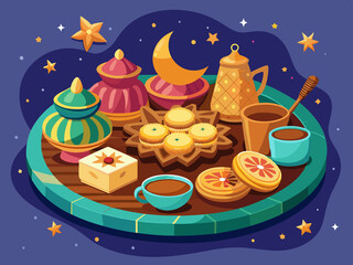 A tray of traditional Ramadan sweets