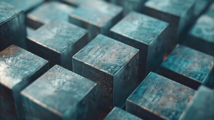 Metal cube arrangement