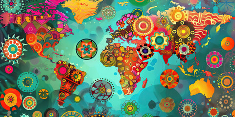 Global and Cultural: Rich and vibrant colors inspired by different cultures around the world create a global and multicultural atmosphere. This scheme is often used in cultural festivals