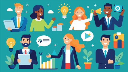 Business Concept illustrations. Mega set. Collection of scenes with men and women