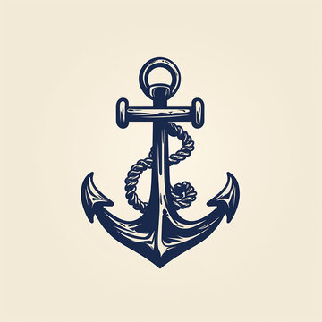 recommend clip art: marine retro emblems logo with anchor and rope anchor