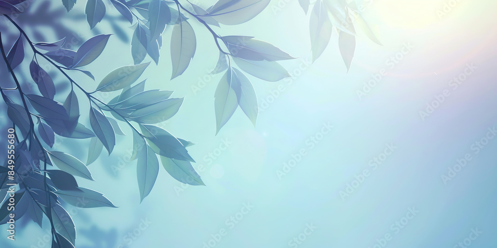 Poster nature-inspired: a simple nature-inspired background, such as a soft gradient sky or a subtle leaf p