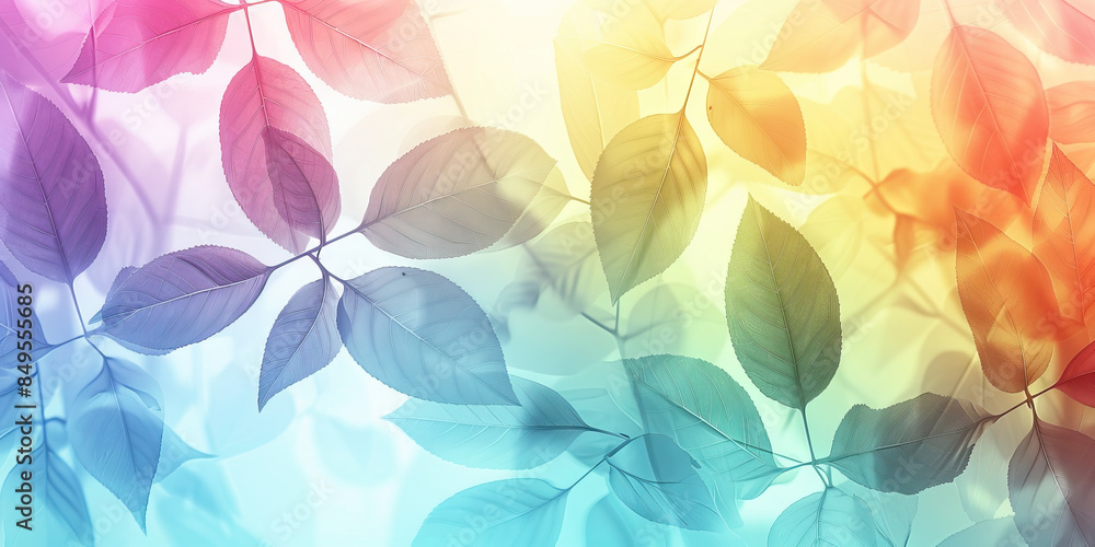 Poster nature-inspired: a simple nature-inspired background, such as a soft gradient sky or a subtle leaf p