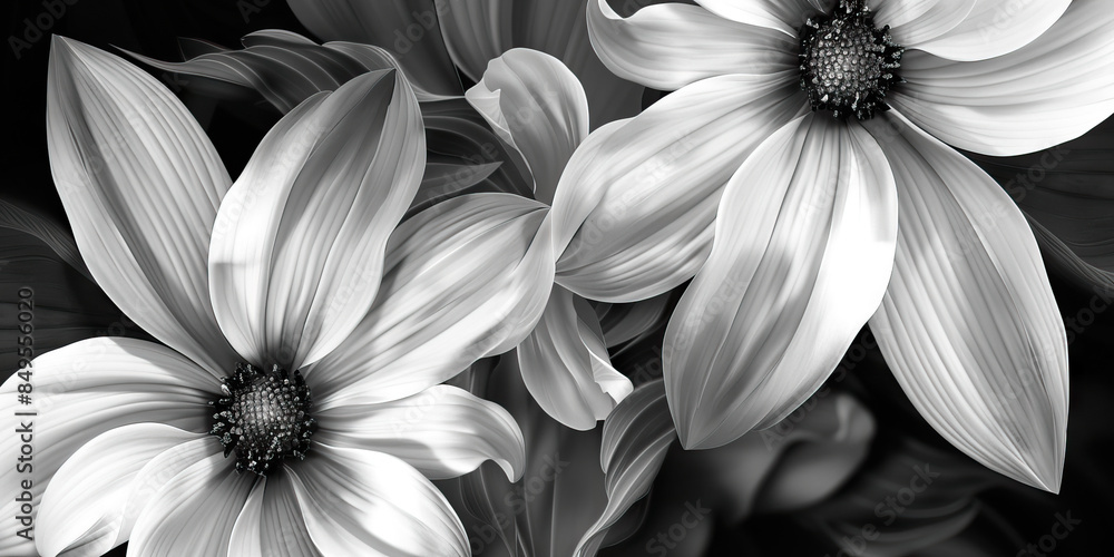 Poster monochrome palette: using different shades of the same color can create a cohesive and calming backg