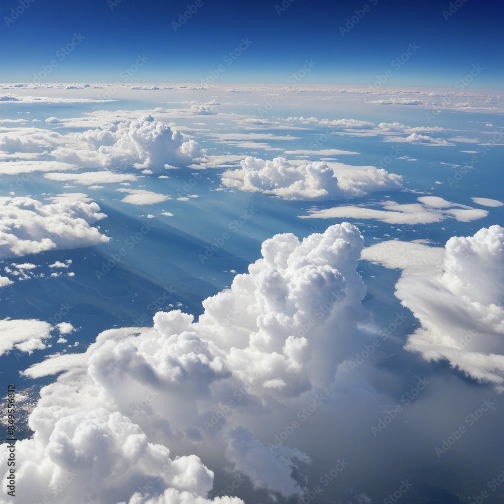 Poster realistic vector clouds set on transparent background with a smoky, misty design
