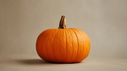 Pumpkin on Neutral Background