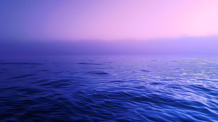 The ocean is calm and the sky is a beautiful shade of purple