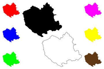 Oruro Department (Plurinational State of Bolivia, Departments of Bolivia) map vector illustration, scribble sketch Oruro map....