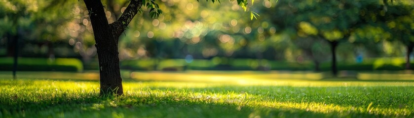 Bokeh defocused park greenery tree nature backdrop