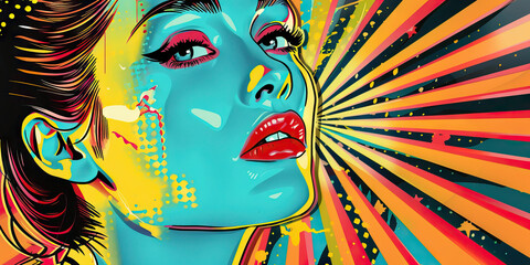 Art (Pop Art): A figure with a pop art piece, symbolizing the vibrant and colorful art movement of the 1950s
